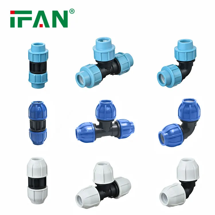 Поставка с завода IFAN фитинг для труб HDPE ASTM D3035 быстрый коннектор полипропиленовый Компрессионный 20-110 мм фитинги