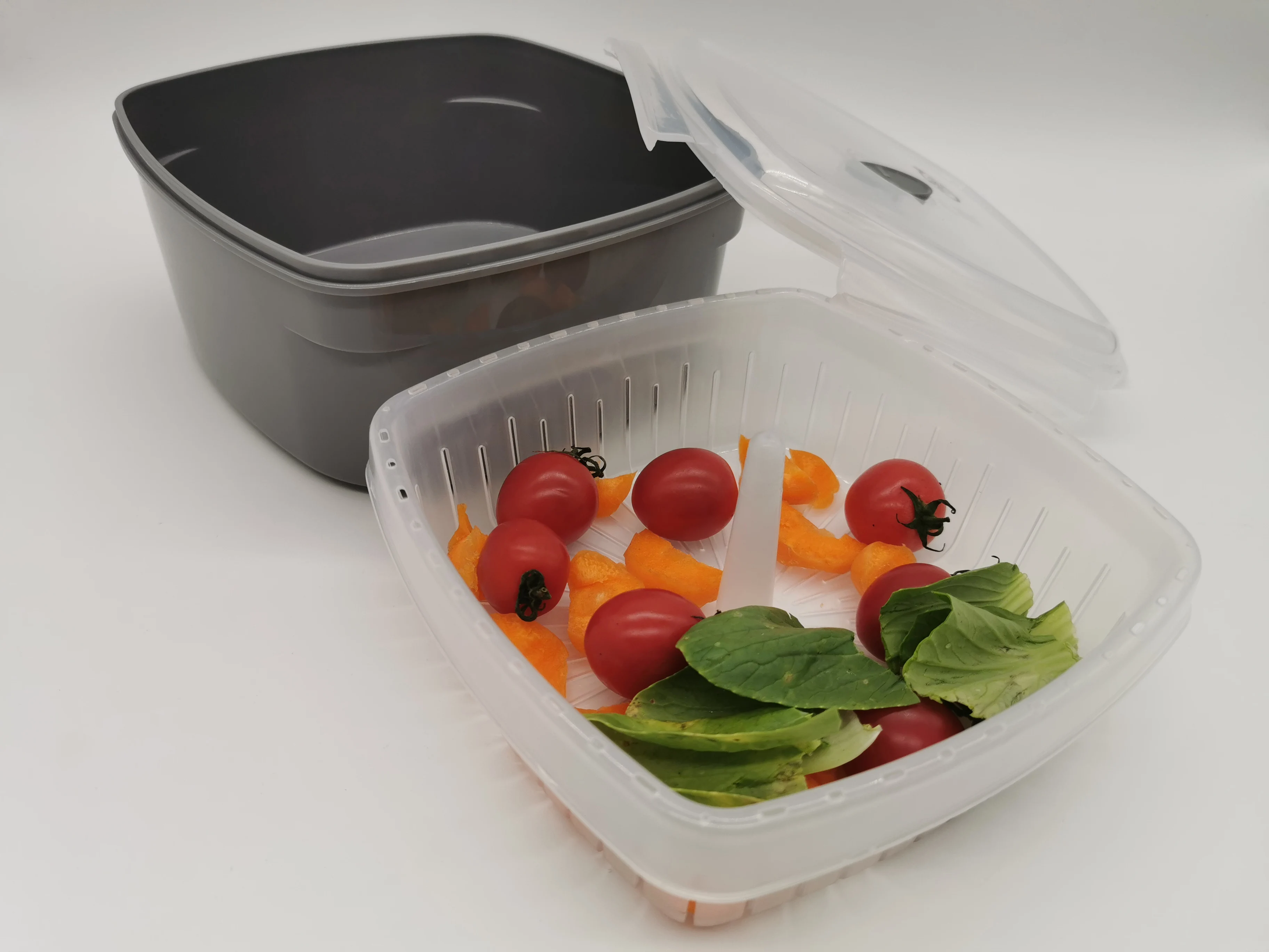 Microwave Cookware Steamer- 3 Piece Microwave Cooker w Food Container, Removable Strainer and Locking Steam Vent Lid- BPA Free