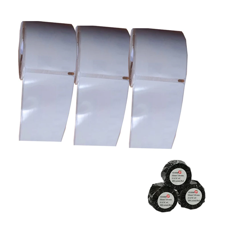 Custom Blank Logo Labels Packing Tape Dymo 1933088 59mm*101mm Express Barcode Shipping Sticker Thermal Print Paper Roll 300pcs