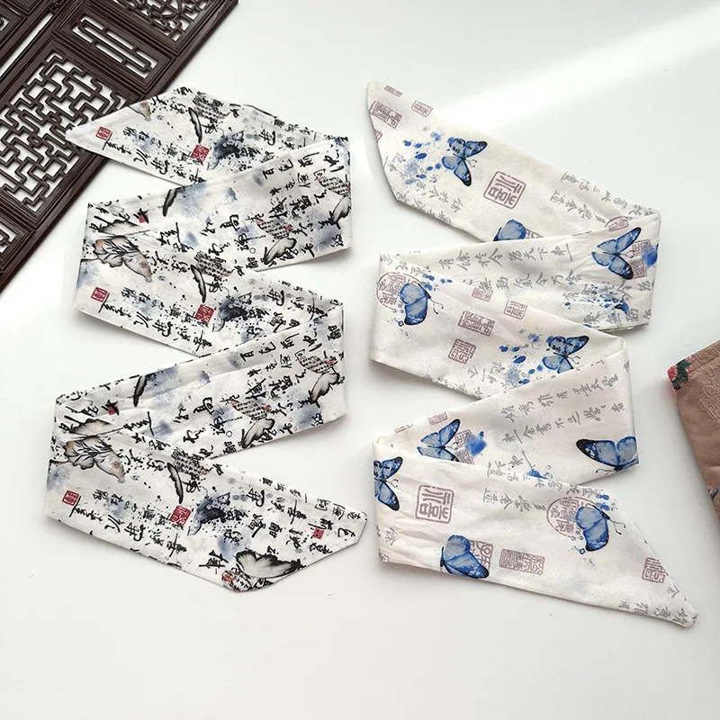 Шелковый шарф с логотипом принтом бабочек