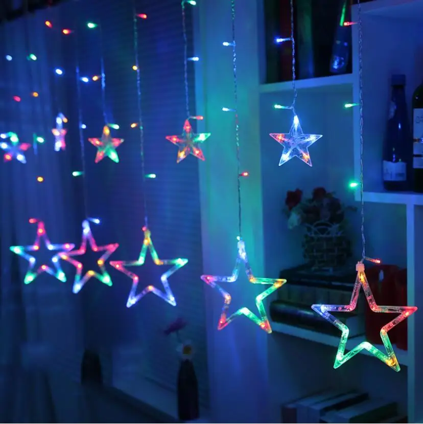 
Amazon house window curtain led star diwali string light ball bulb indoor home decor 