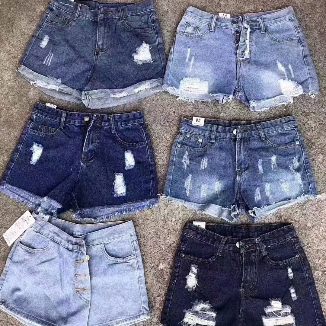 2022 New In-stock Items Wholesale Shop Sh ein Assorted Bulk Mix She in Jeans Short Pant For Women
