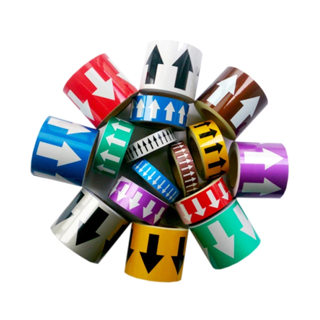 MANCAI Custom Pipe Marker Directional Flow Arrow Tape IMO Pipe Marking Tape Pipe Identification Tape