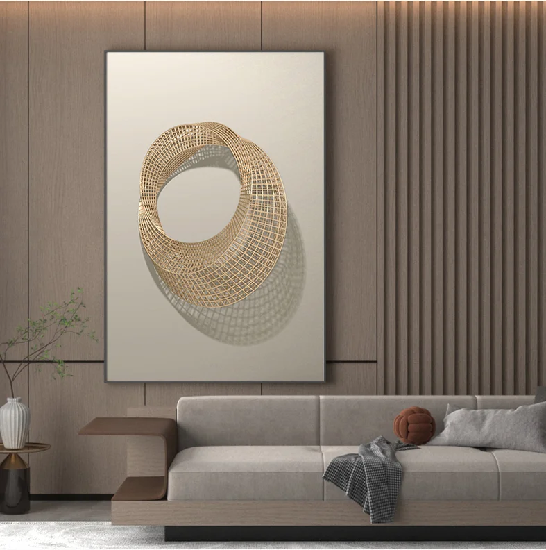 Minimalist Painting Abstract 3D Stereo Wall Decor Art  Home Decor Vertical Hanging Wall Art Canvas