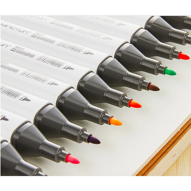 36 color double tip Watercolor brush whit color highlighter marker pen hot sales for highlight writing