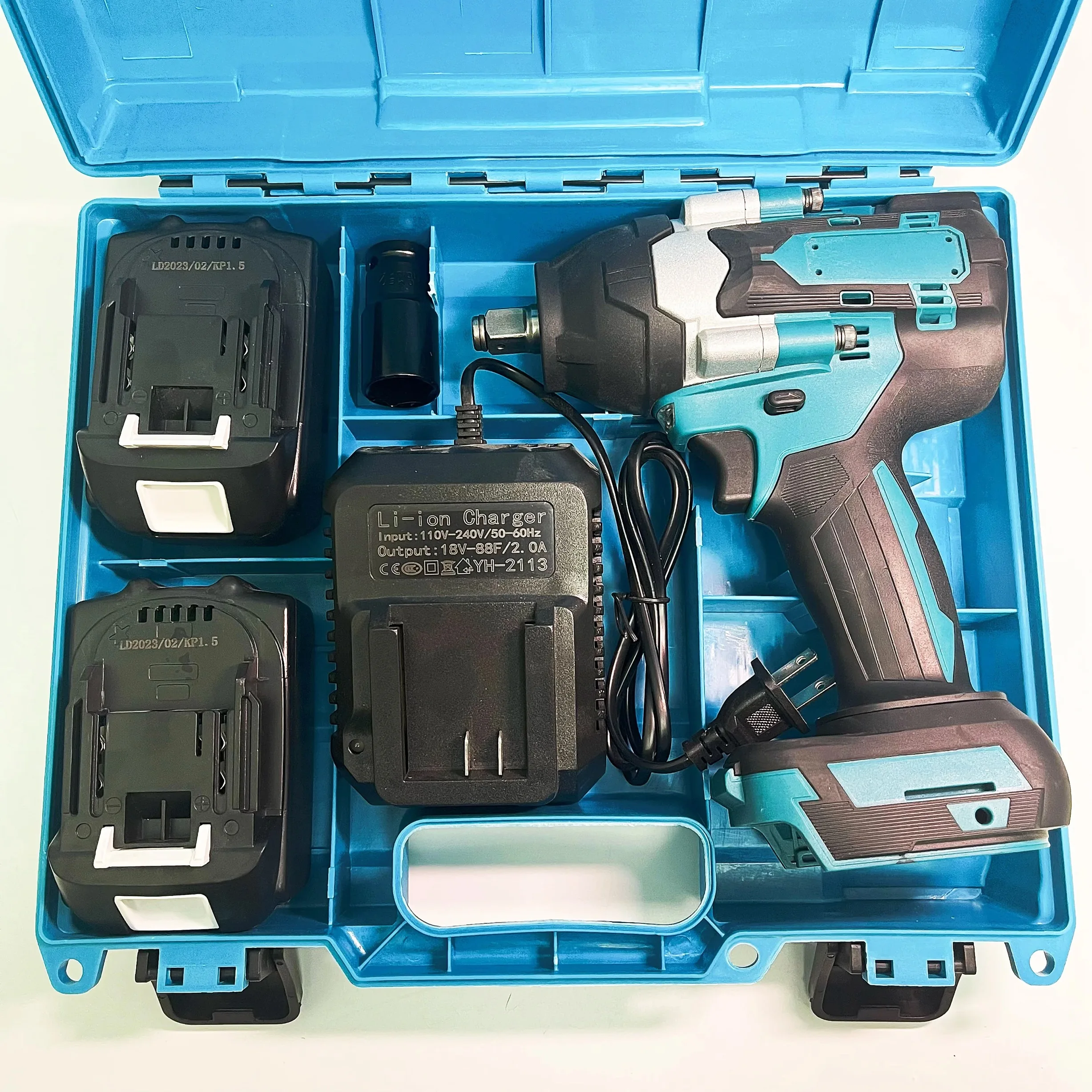 21V 600Nm 1/2 Cordless High-Torque Impact Wrench Set Wireless Brushless Industrial DIY Lithium Battery Power Spanner ScrewDriver