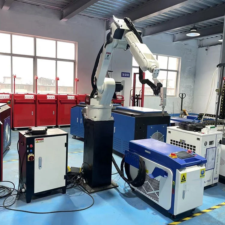 Robotic Laser Welding Machine Robot With Automatic Welding Robot Arm 6 Axis Welder