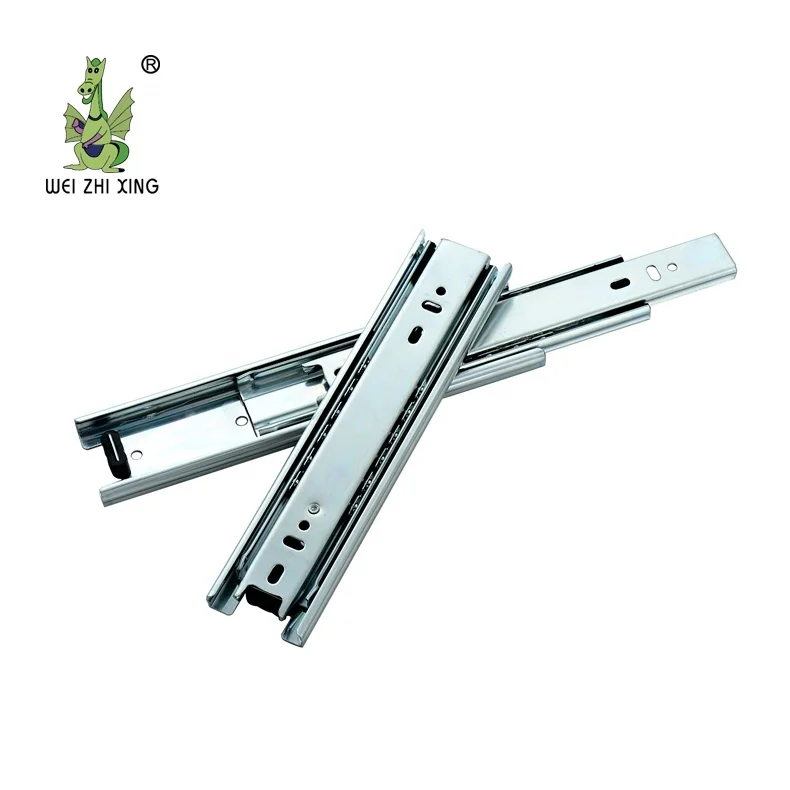stainless steel heavy duty furniture ball bearing slideway drawer slide rail 4010