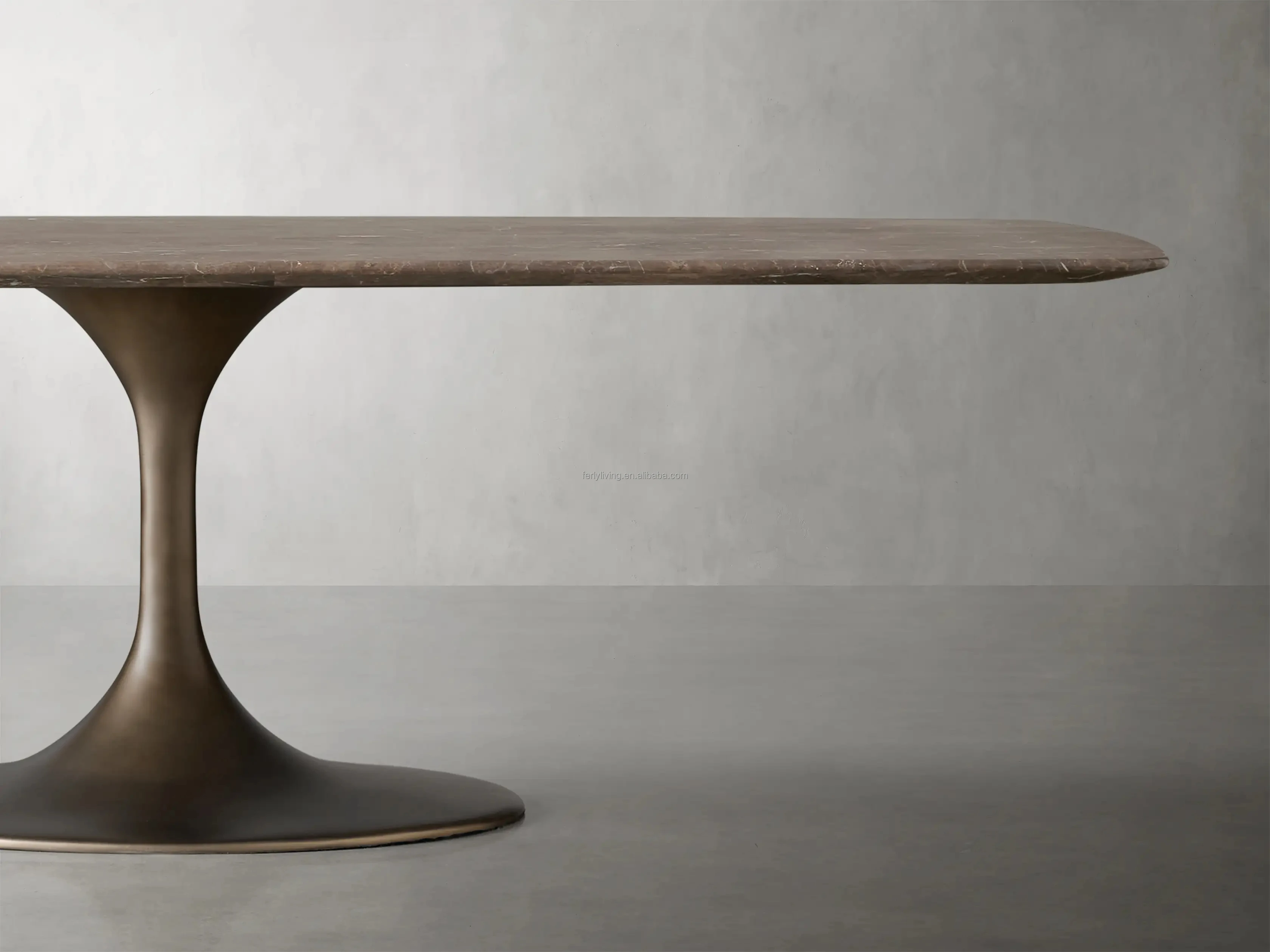 FERLY New Arrival Dinning Table Set Dining Room Furniture Luxurious Room Furniture Luxury Marbletslian  Dining Metal Base