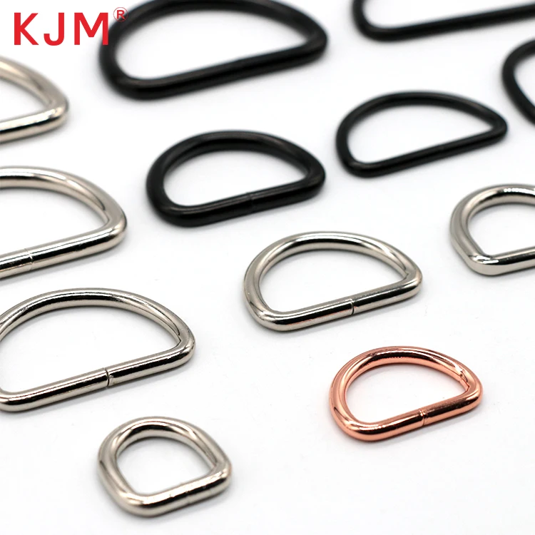 China Manufacturer Dog Collar Hardware Black Metal D Ring for Pet Collar or Handbag