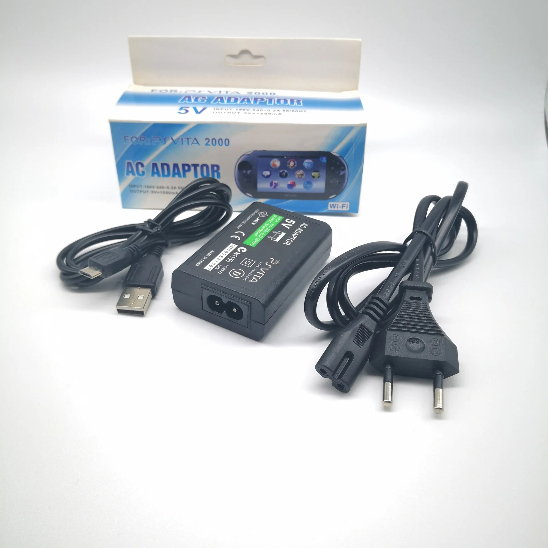 EU US Plug AC Power Charger Adapter With USB Sync Charging Cable For Sony PlayStation Vita For PS Vita PSV 2000 Console