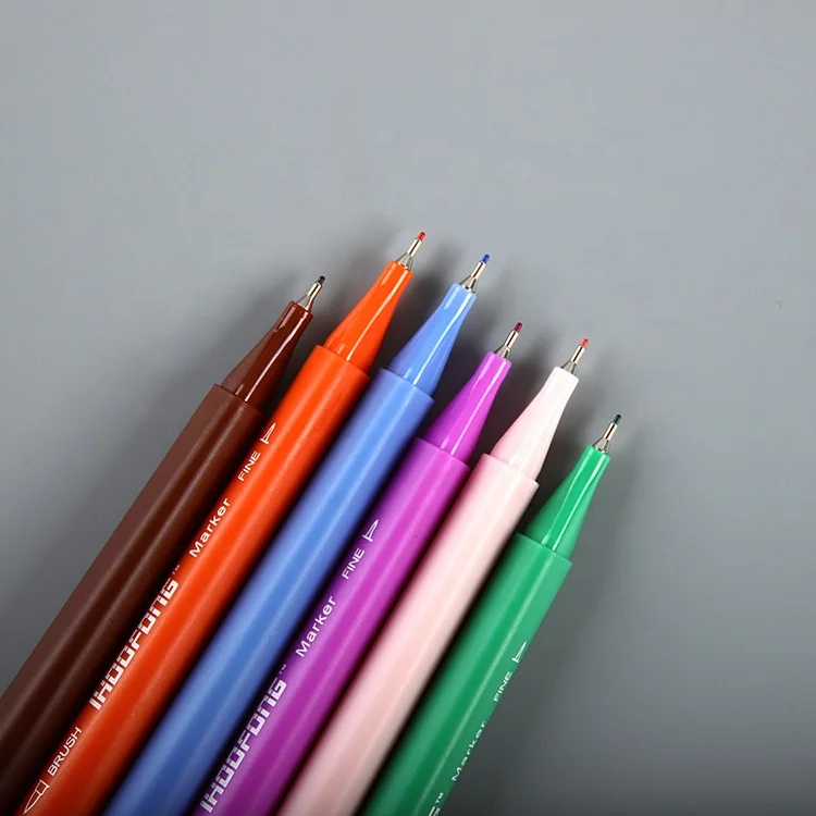 24 Color Graphic Art Twin Tip coloring brush Pen Marker ,Marker Pen Set Dual Tips Art Sketch Twin Marker Pen