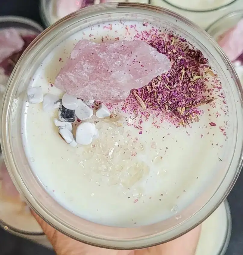 Herbal Scented Spiritual Candles with Stones Crystals for Holiday Bars