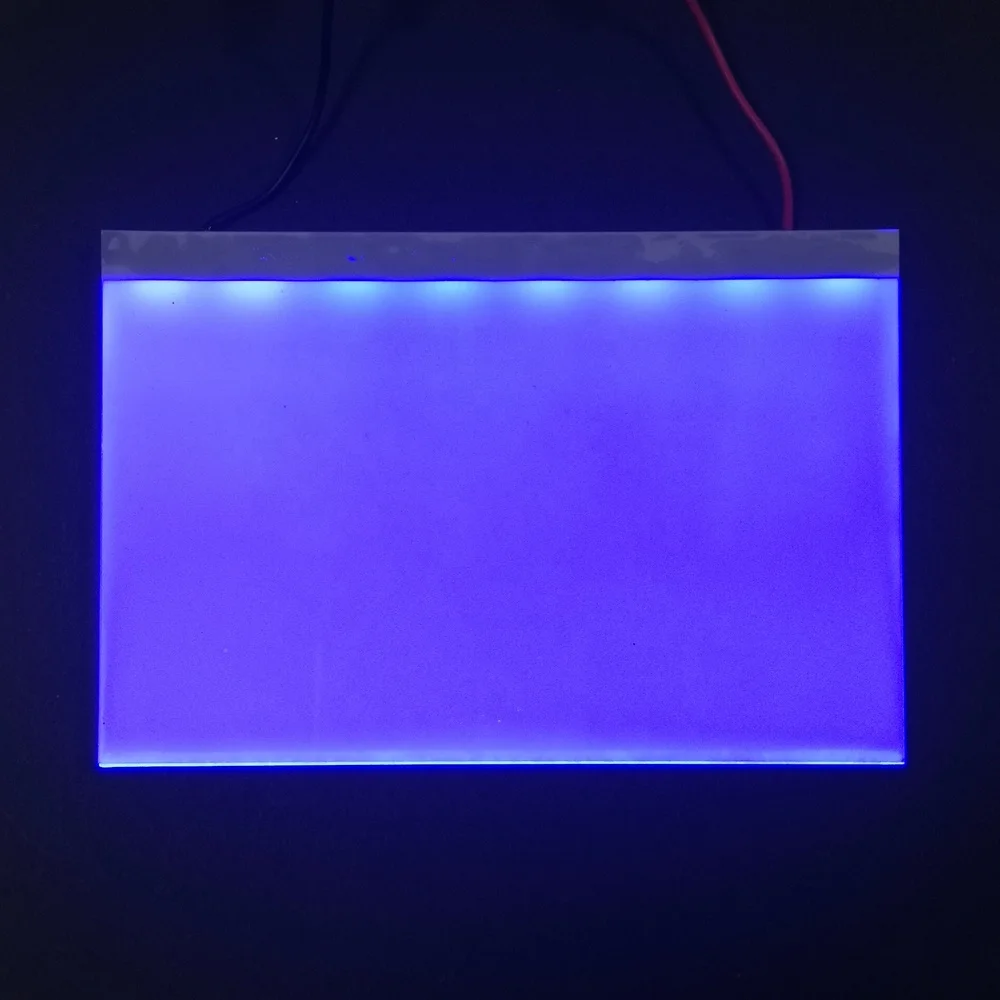 Custom size and shape white color led light backlight guide panel