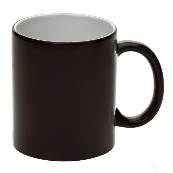 Wholesale 11oz blank sublimation color changing black magic mug with white box packing