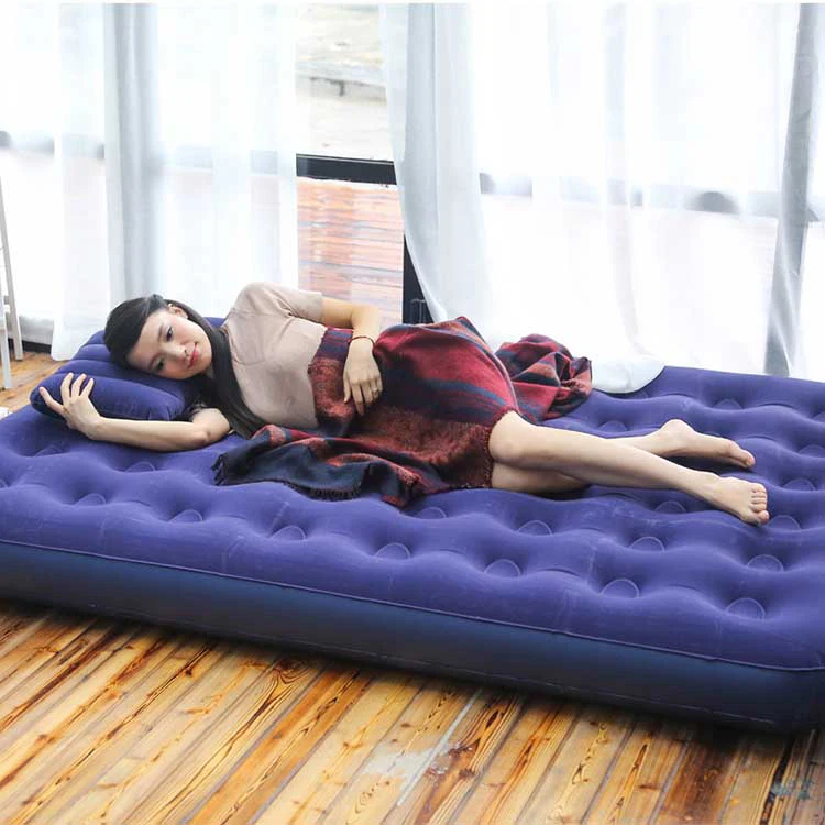 Portable Home Furniture Flocked Pvc AirBed Inflatable air bed Mattress