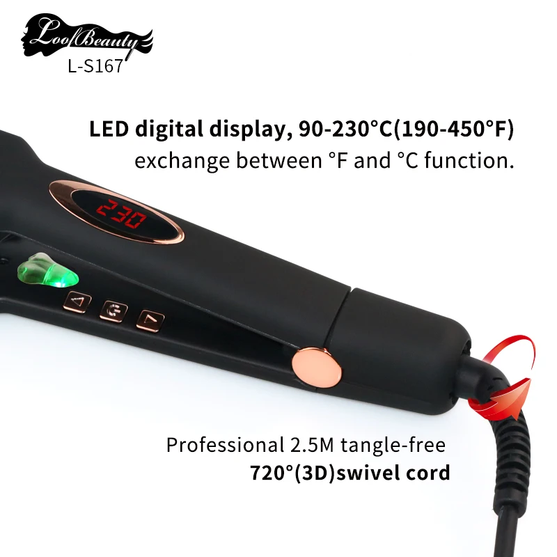 Mini Crafting Iron Private Hair Tools Spring Flat Spiral Steam Battery Straightener Water Straightening Styling Irons