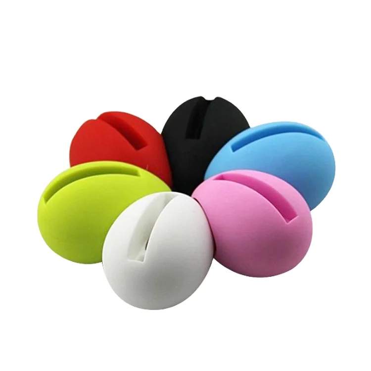 Promotional wholesale silicone audio speakers stand amplifier Silicone egg shaped mini sound amplifier