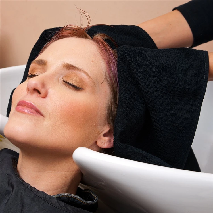 custom size branded hairdressing salon towel cotton bleach safe professional salon towel