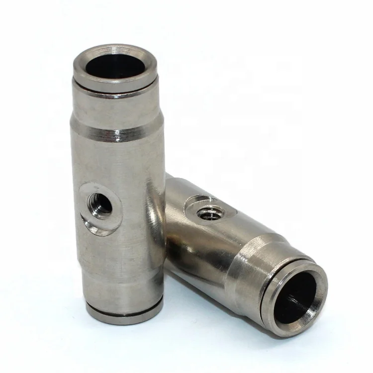 Fitting Brass with Nickel Plating Straight Coupling for 2 Mist Nozzles Mist Cooling & Industrial Cleaning