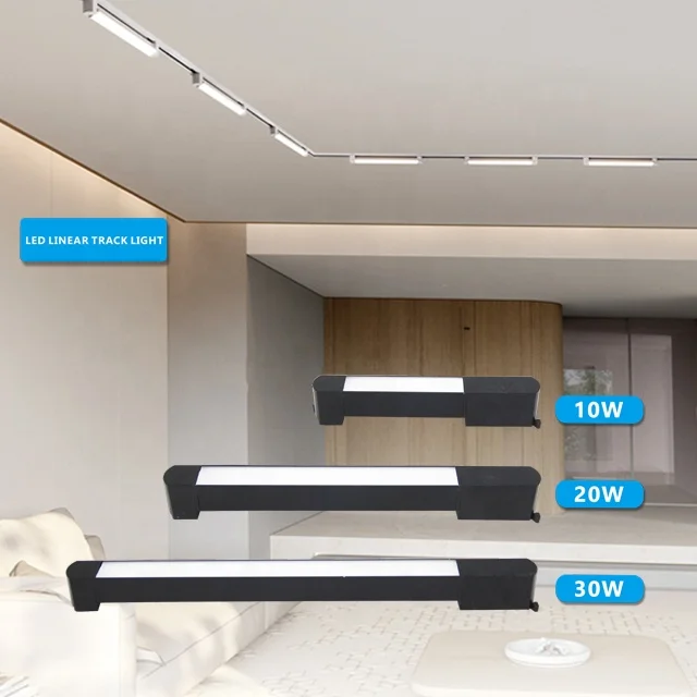 Linear Ceiling Recessed Interior Lighting System Led Magnetic Rail Track Light For Workshop Building
