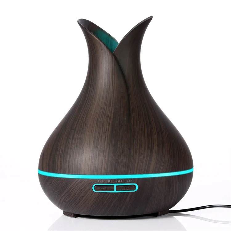 Usb Mini Mist Maker Led Light 2022 Electric Air Humidifier Home Aroma Diffuser Wooden Essential Oil