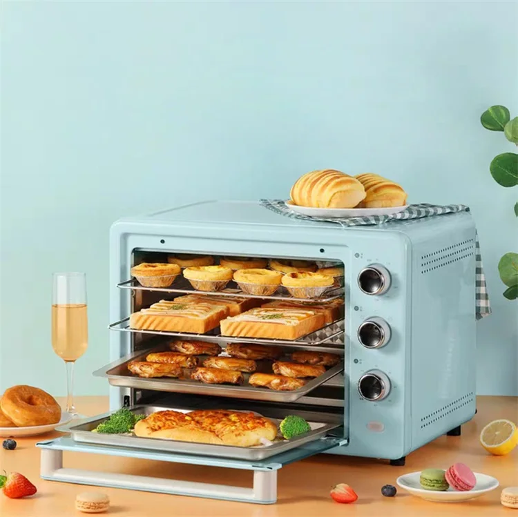 konka 1500w 32L Deck Oven Home Kitchen Convection Pizza Stove Cake Bread Bakery Comercial Baking Oven Electric