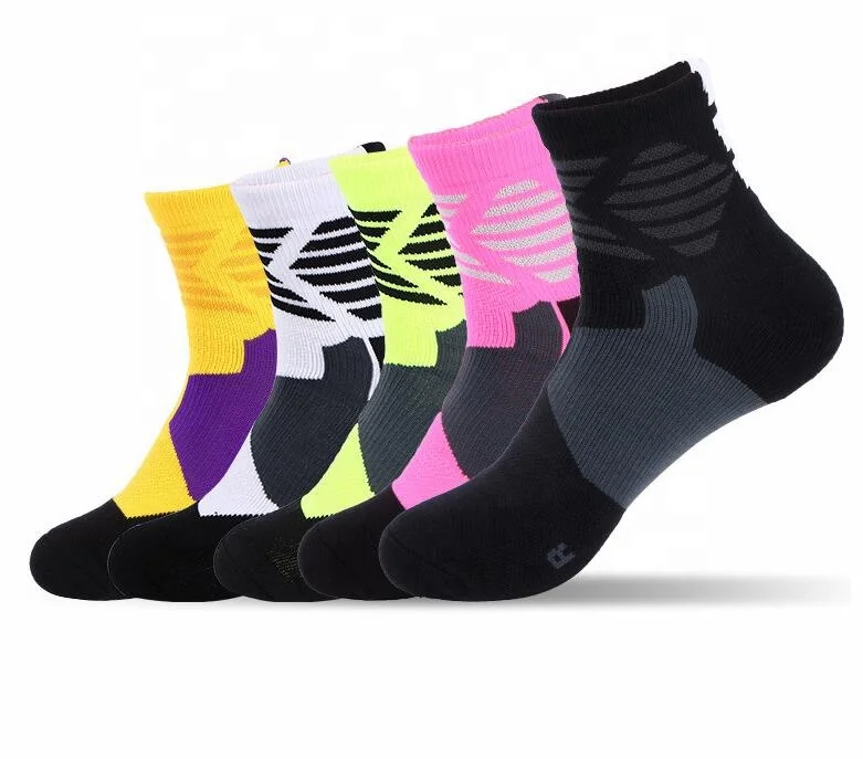 Short Crew Terry Bottom Cushion Non-Slip Super Elite Street Basketball Socks For Men