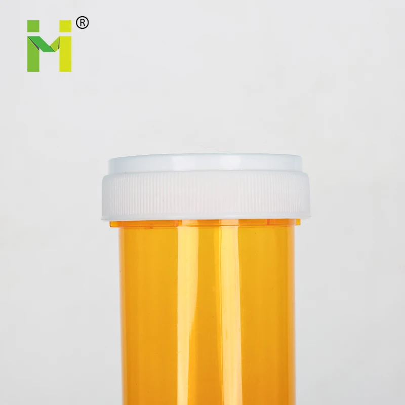 Hot sales child proof pill bottle plastic push down & turn 30 dram reversible vials