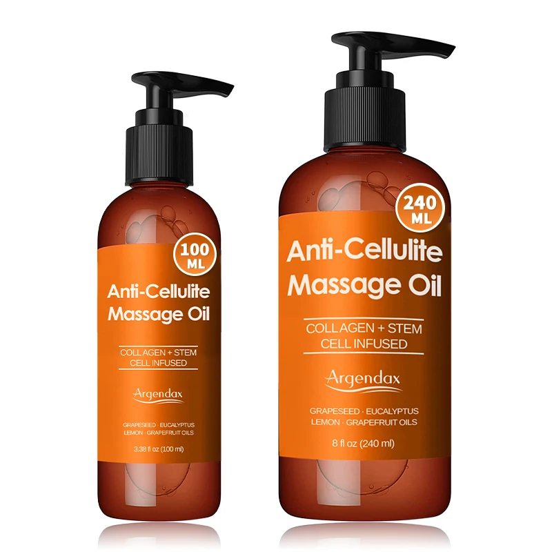 Private Label 100% Pure Essential Oils Collagen Stem Cell Skin Firm Anti Cellulite Slimming Massage Oil