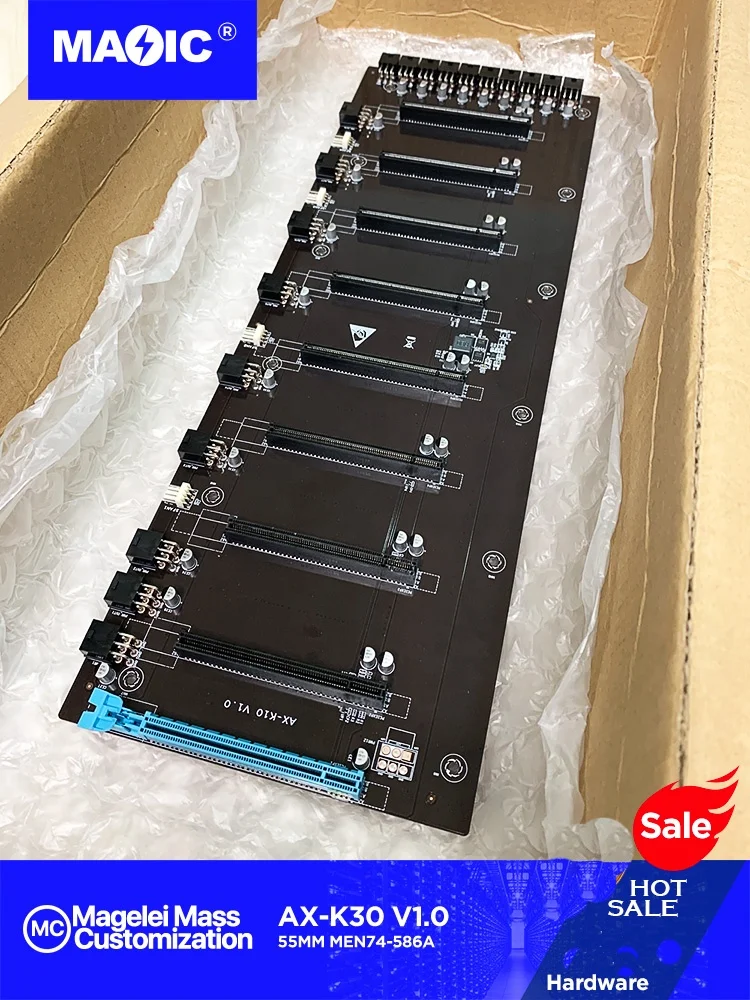 K9 + K10 55mm spacing riser card B75 chipset DDR3 1 to 8 GPU PCIe PCI Express x8 slots Graphics Cards Motherboards