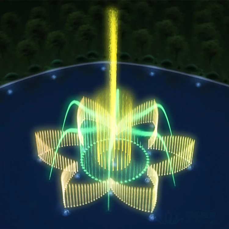 Современная крупномасштабная Простая установка, разнообразная Интерактивная производительность, фонтан воды, индивидуальное освещение, шоу