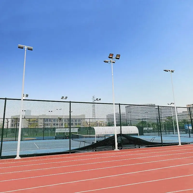 Outdoor high mast stadium sport field led flood light pole 10m 12m 15m 18m 20m 25m 30m high mast flood lighting poles