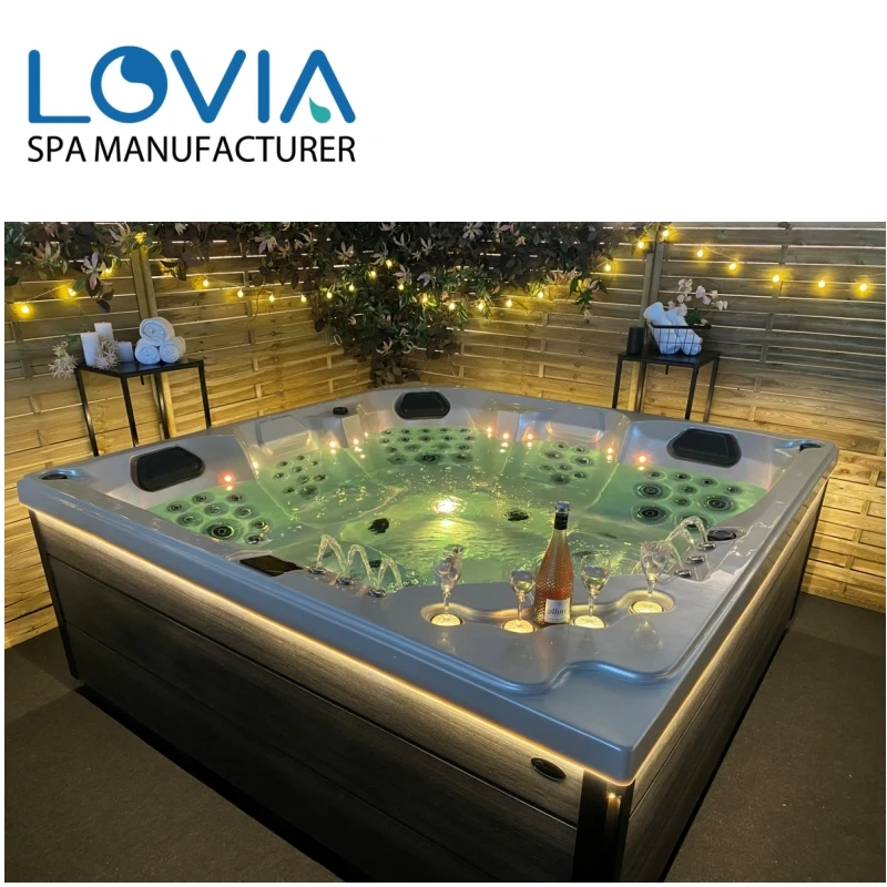 Настраиваемая версия Jakuzzi Piscine большая ванна гидромассажная Ванна роскошная на открытом воздухе с Умной системой управления Бальбоа