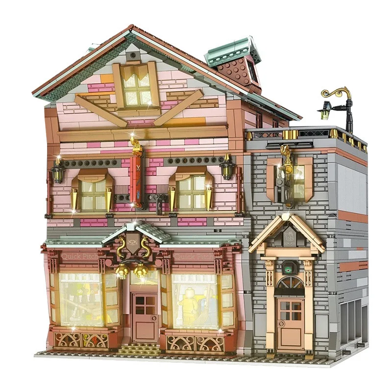 16039 16033 16032 16005 MOULD KING building Blocks Tree House+Villa Power+battery lighting 150+MOC blocks toys(C-ABCDE)(PA01157)