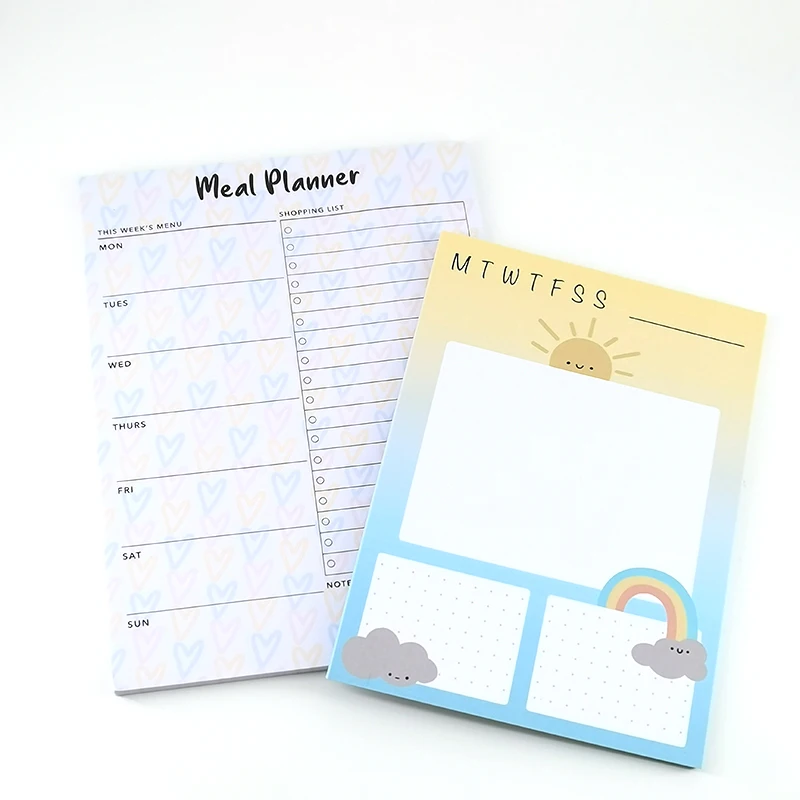 Cartoon notepad post stationary student sticky memo book transparent notes pads