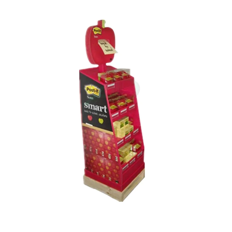 customized graphic POP advertising display shelf recyclable sturdy cardboard display stand for supermarket