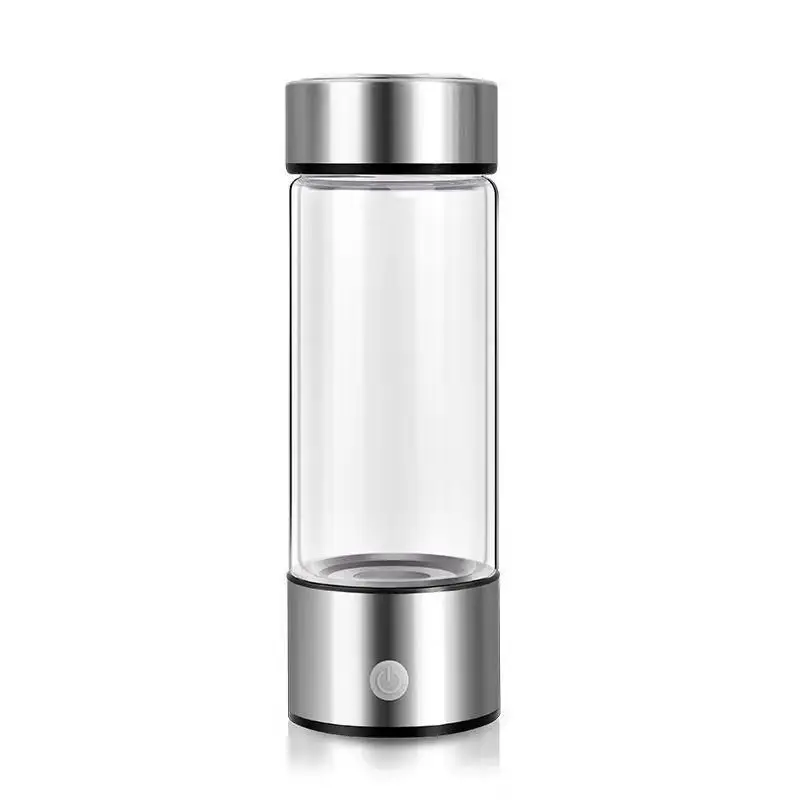 Bpa Free Clear Borosilicate Glass Filtered Water Bottle Generator Alkaline Outdoor Usb Portable Glass Rich Hydrogen Water Bottle