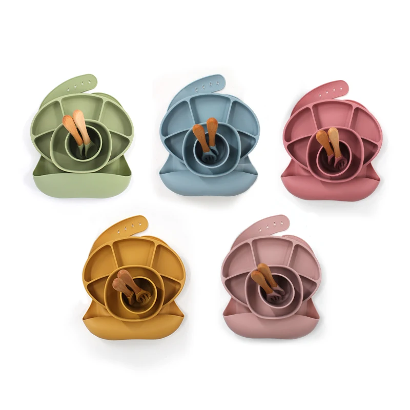 
1 комплект, детский силиконовый набор для кормления, чашка, ложка, вилка, тарелка, чашка, силиконовая портативная посуда для детей, набор столовых приборов для путешествий 