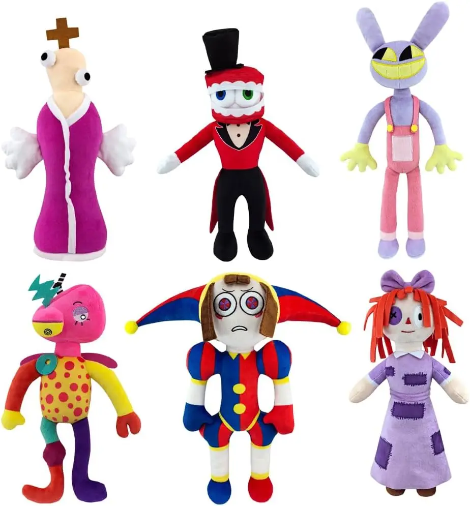 amazing digital circus clown stuffed plush toys digital circus doll cartoon funny stuffy anime plush toy