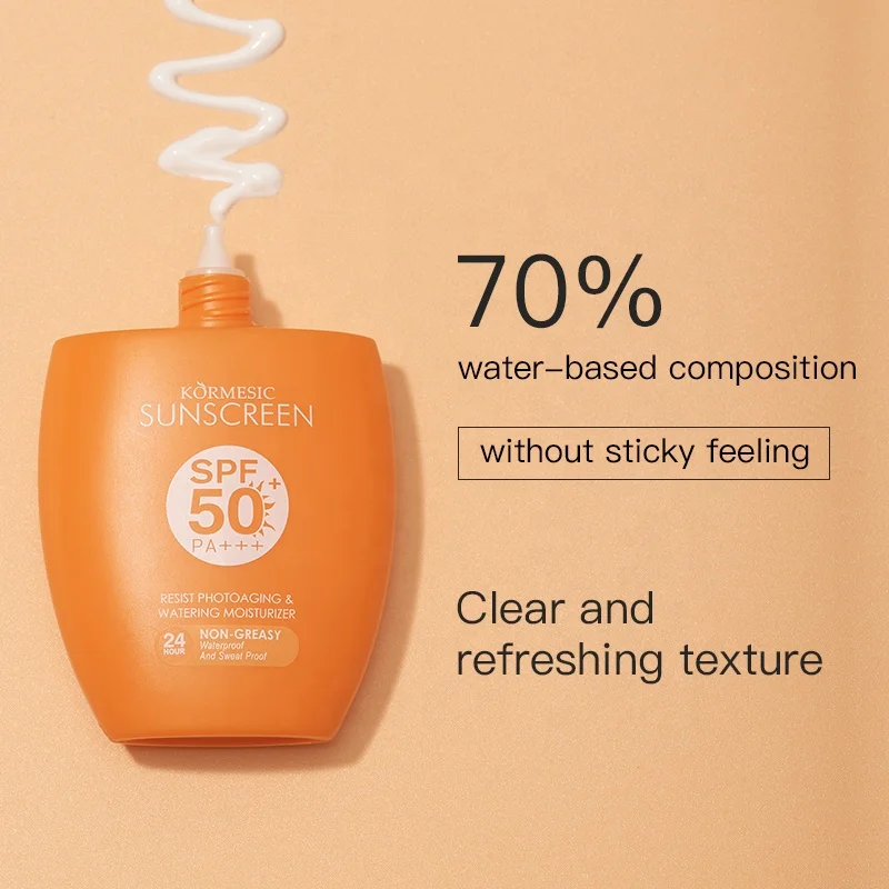 KORMESIC Wholesale Sun Screen Cream Spf 50 Private Label Organic Facial Whitening Uv Sunblock Cream Korean Sunscreen Sp