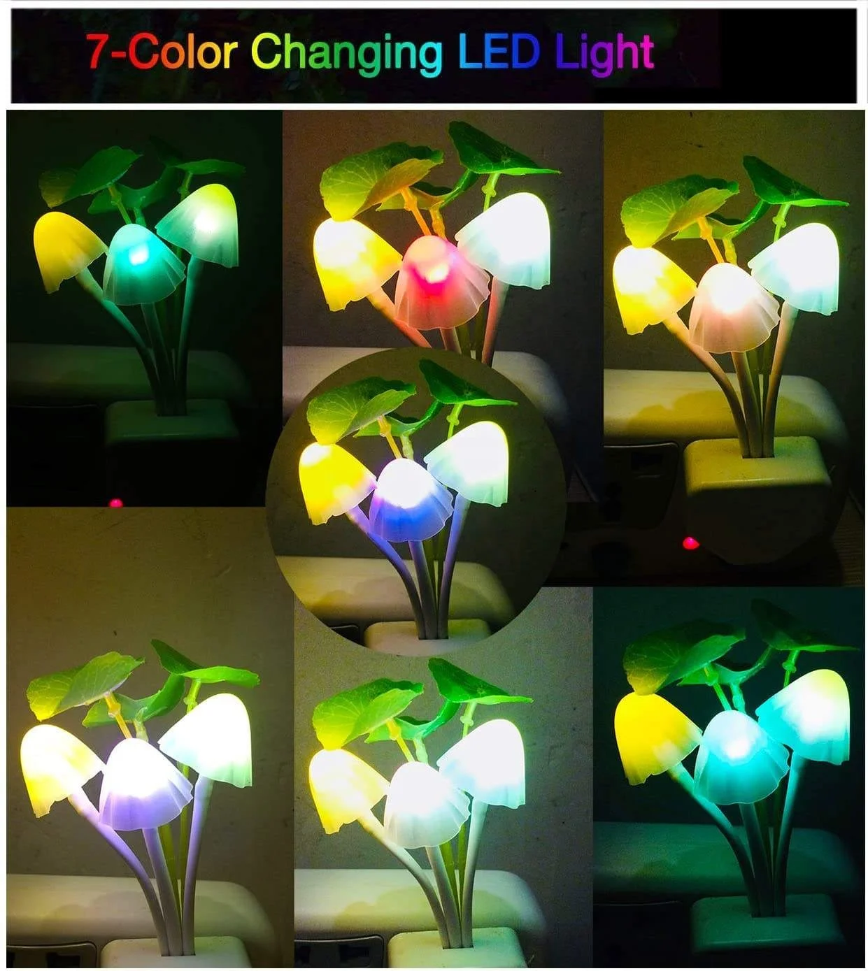 Creative led mushroom lamp colorful light control mushroom night lamp colorful luminous dream mushroom lamp