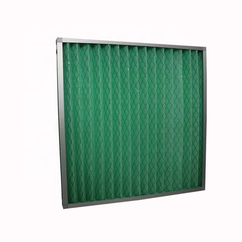 High Quality Customized Manufacturing Pleated Cardboard Frame Folded Panel Air Filter Air-condition Unit Filter