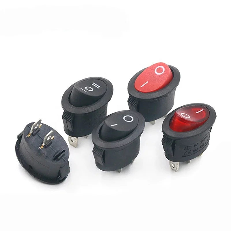 26x14 мм KCD7 Овальный кнопочный переключатель кулисный переключатель 6A 250V 10A 125 В переменного тока переключение ввода-вывода ВКЛ-ВЫКЛ автомобиль Лодка выключатель питания 2Pin 3Pin светодиодный свет