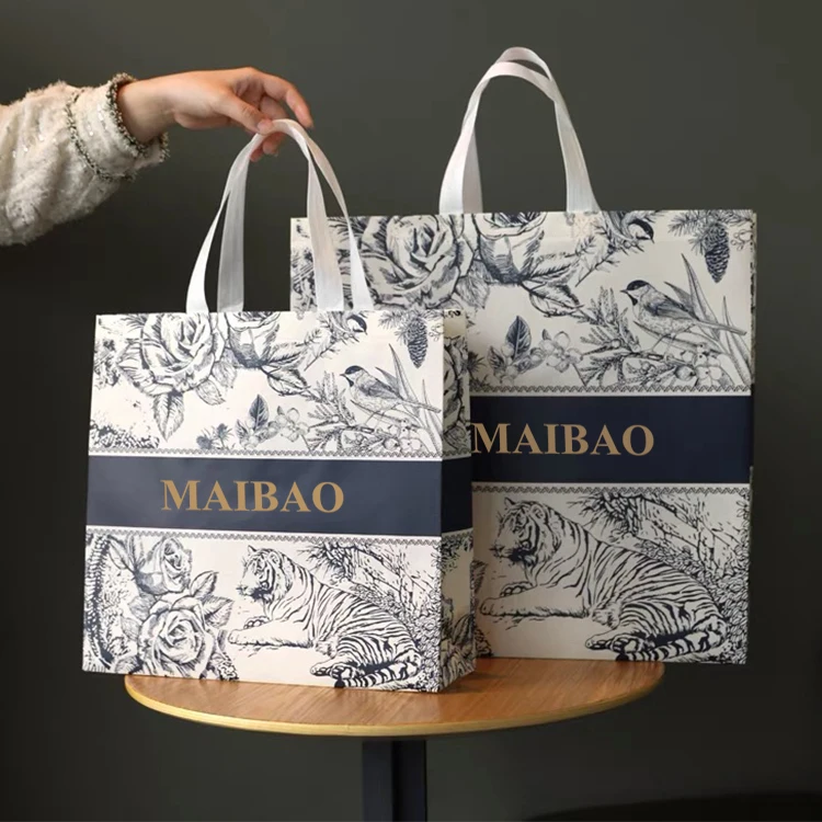 Eco friendly grocery shopping non-woven tote bag reusable non woven tote bags with custom printed logo nonwoven laminated bag