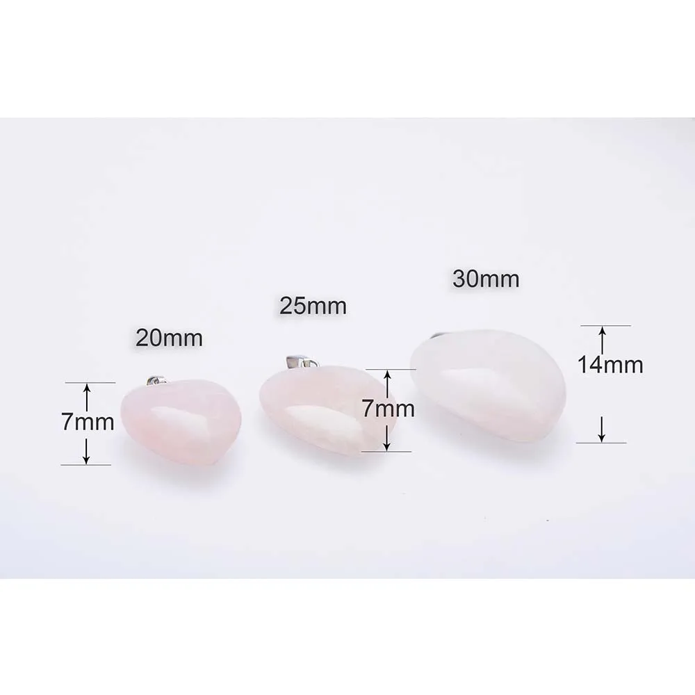 47 Multi Color Healing Chakra Beads Gemstone Opal Tiger Eye Crystal Quartz Gemstone Love Heart Shape Stone Pendant Necklace