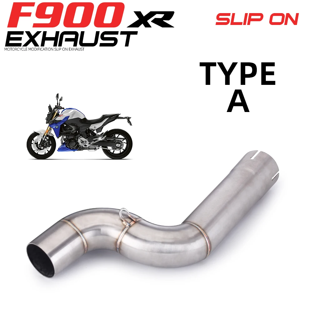 51mm Slip On For F900R F900XR 2020 2021 Motorcycle Exhaust Escape Modify 51mm Mid Link Pipe Catalyst Delete Eliminator Enhanced