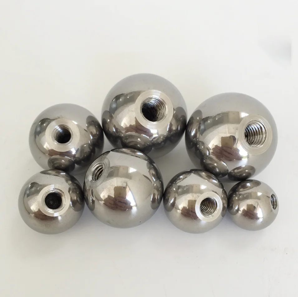 304 stainless steel threaded ball joint handle tapping ball with threaded hole M5 M6 M8 M10 M12
