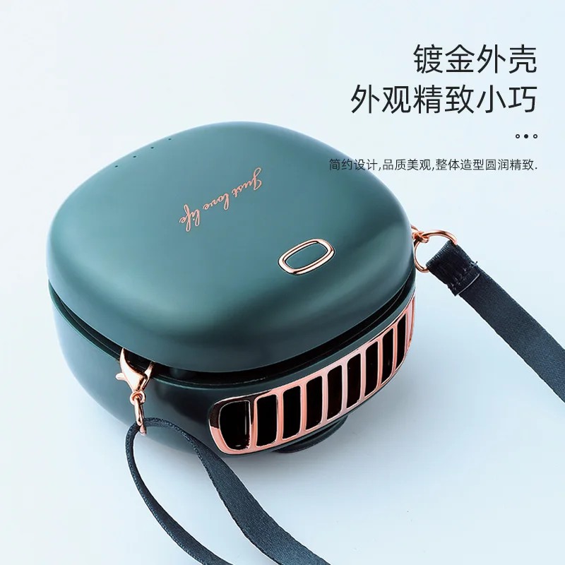 2022 portable fans mini usb  recharge Necklace Fan handle fan Air Cooler Mini Portable Rechargeable Bladeless Waist Hanging Neck