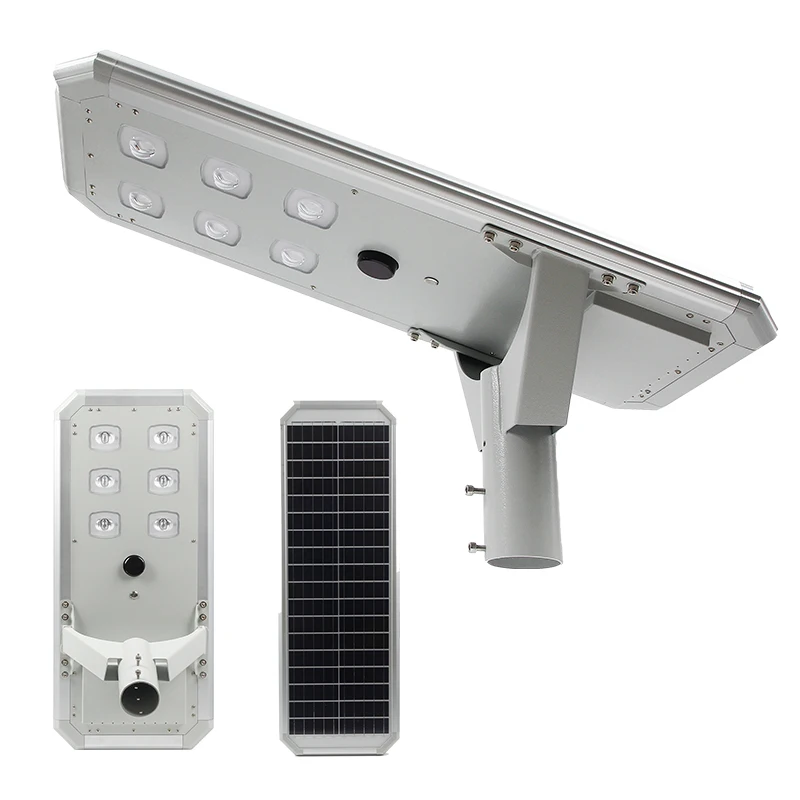 High Lumen All-in-One LED Solar Street Light Motion Sensor Outdoor Gardens Roads 500W/1000W Aluminum Body IP65 DC Power Supply